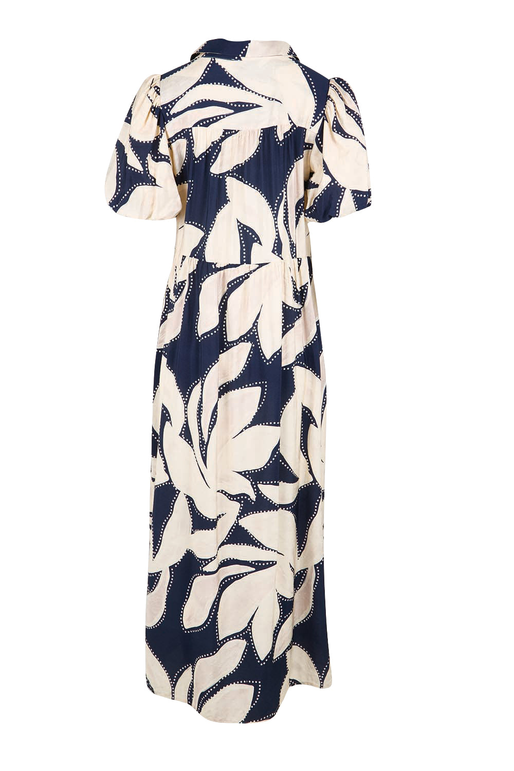 Product shot of the Nova Shirt Dress – Navy in colour Navy, from the back