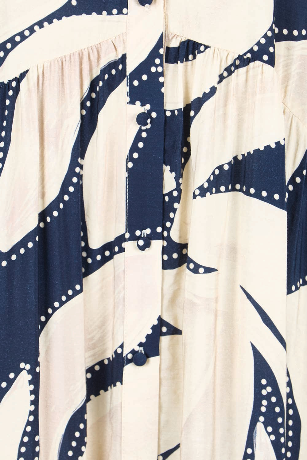 Product shot of the Nova Shirt Dress – Navy in colour Navy, showing detail