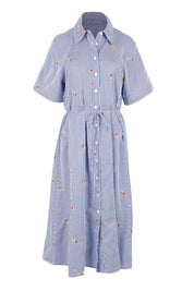 Product shot of the Shelley Shirt Dress – Stripe in colour Stripe, from the front