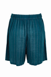 Product shot of the Palm Relax Shorts – Teal in colour Teal, from the back