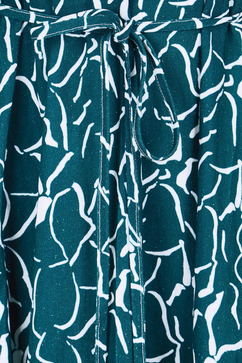 Product shot of the Bella Dress – Teal in colour Teal, showing detail