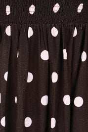 Product shot of the Shirred Maxi Dress – Pinkchoc in colour Pinkchoc, showing detail