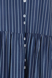 Product shot of the Sandy Dress – Blue in colour Blue, showing detail