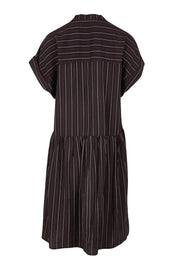 Product shot of the Sandy Dress – Brown in colour Brown, from the back