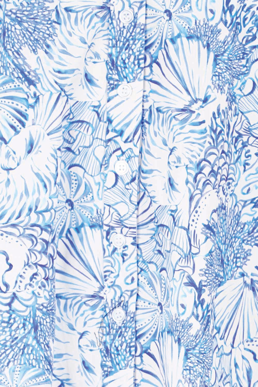 Product shot of the Bronte Blouse – Blueshell in colour Blueshell, showing detail