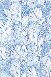 Product shot of the Bronte Blouse – Blueshell in colour Blueshell, showing detail
