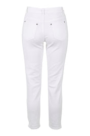 Product shot of the August Denim Jean in colour White (White), from the back