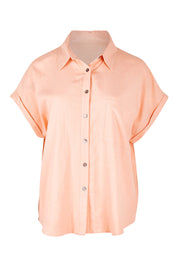 Product shot of the Robin Shirt in colour Granita (Pink), from the front