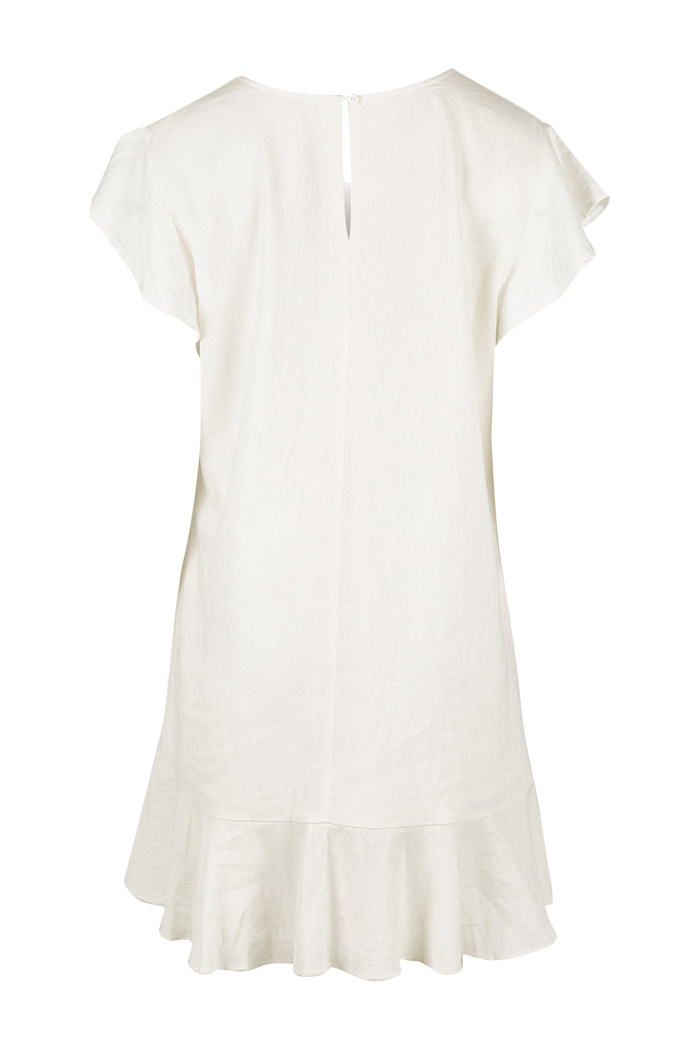 Product shot of the Maree Dress in colour White (White), from the back