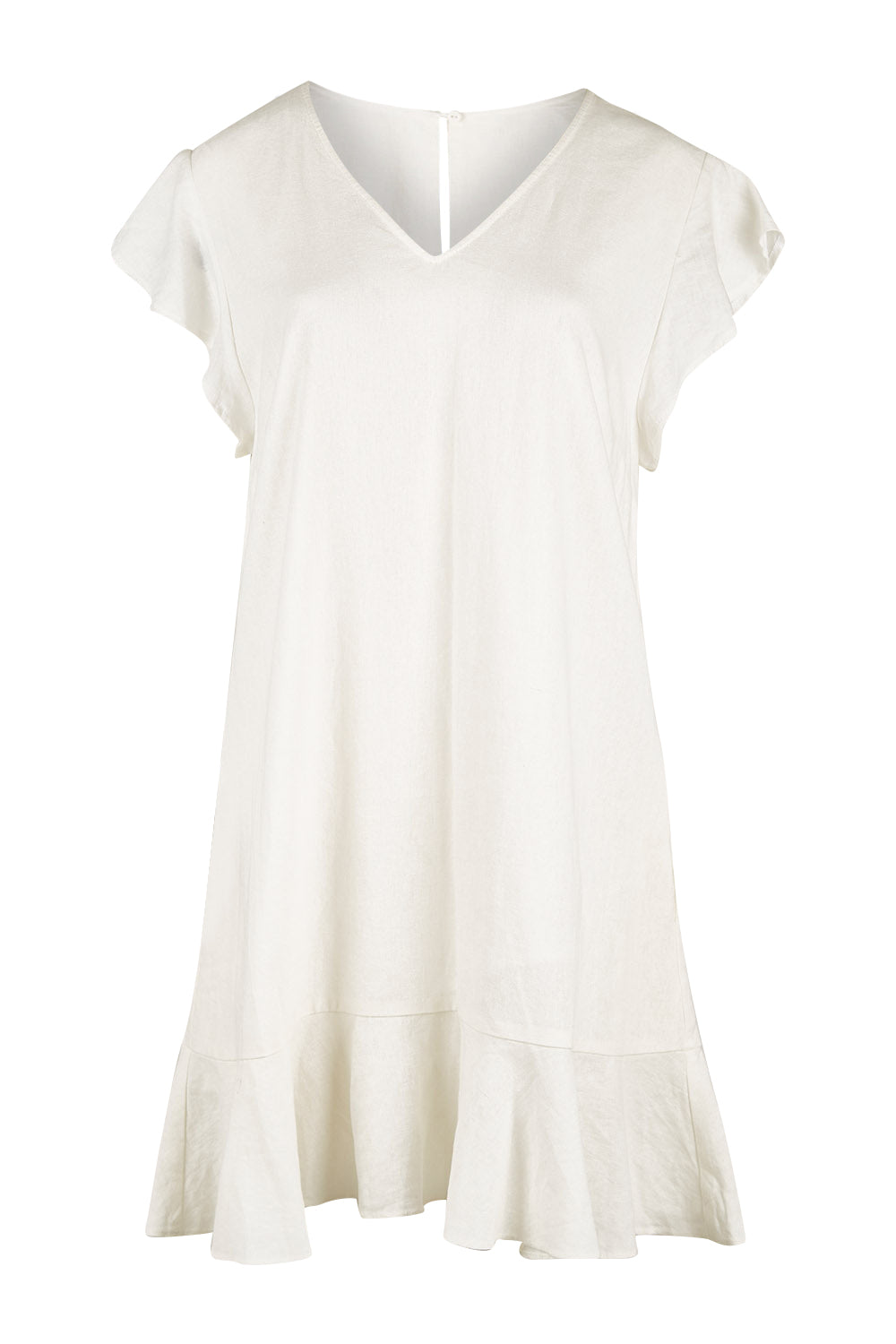 Product shot of the Maree Dress in colour White (White), from the front
