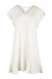 Product shot of the Maree Dress in colour White (White), from the front