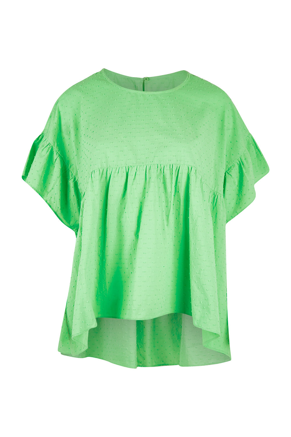 Product shot of the Dana Top in colour Celery (Green), from the front
