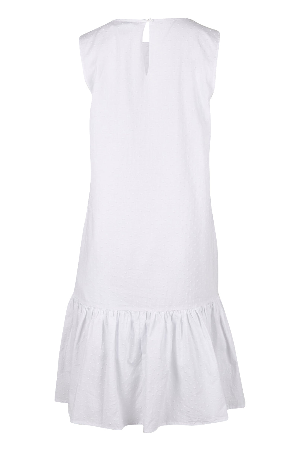Product shot of the Shiloh Dress in colour White (White), from the back