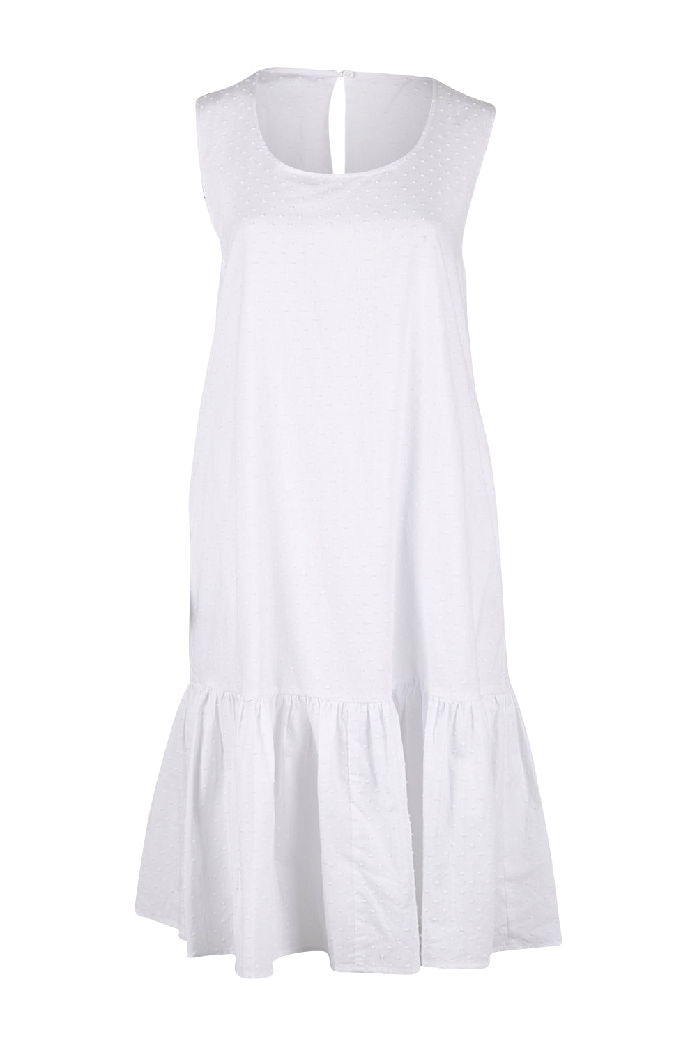 Product shot of the Shiloh Dress in colour White (White), from the front