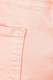 Product shot of the Debbie Denim Jogger Shorts in colour Peachpink (Pink), detail