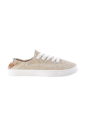 Product shot of the Sail Sneaker in colour Linen, from the front