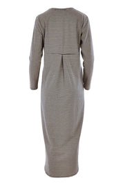Product shot of The Casual Comfort Maxi in colour Stripe (Black), from the back