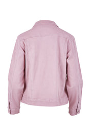 Product shot of The Denim Jacket in colour Dustypink (Pink), from the back