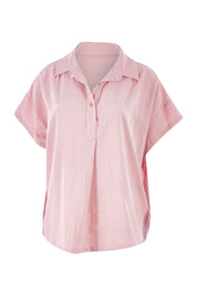 Product shot of The Upcycled Cotton Top in colour Dustypink (Pink), from the front