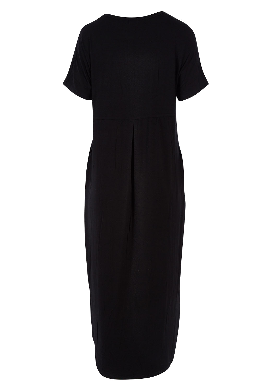 Product shot of The Cotton Blend Maxi in colour Black (Black), from the back