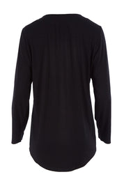 Product shot of The Stitch Detail Top in colour Black (Black), from the back