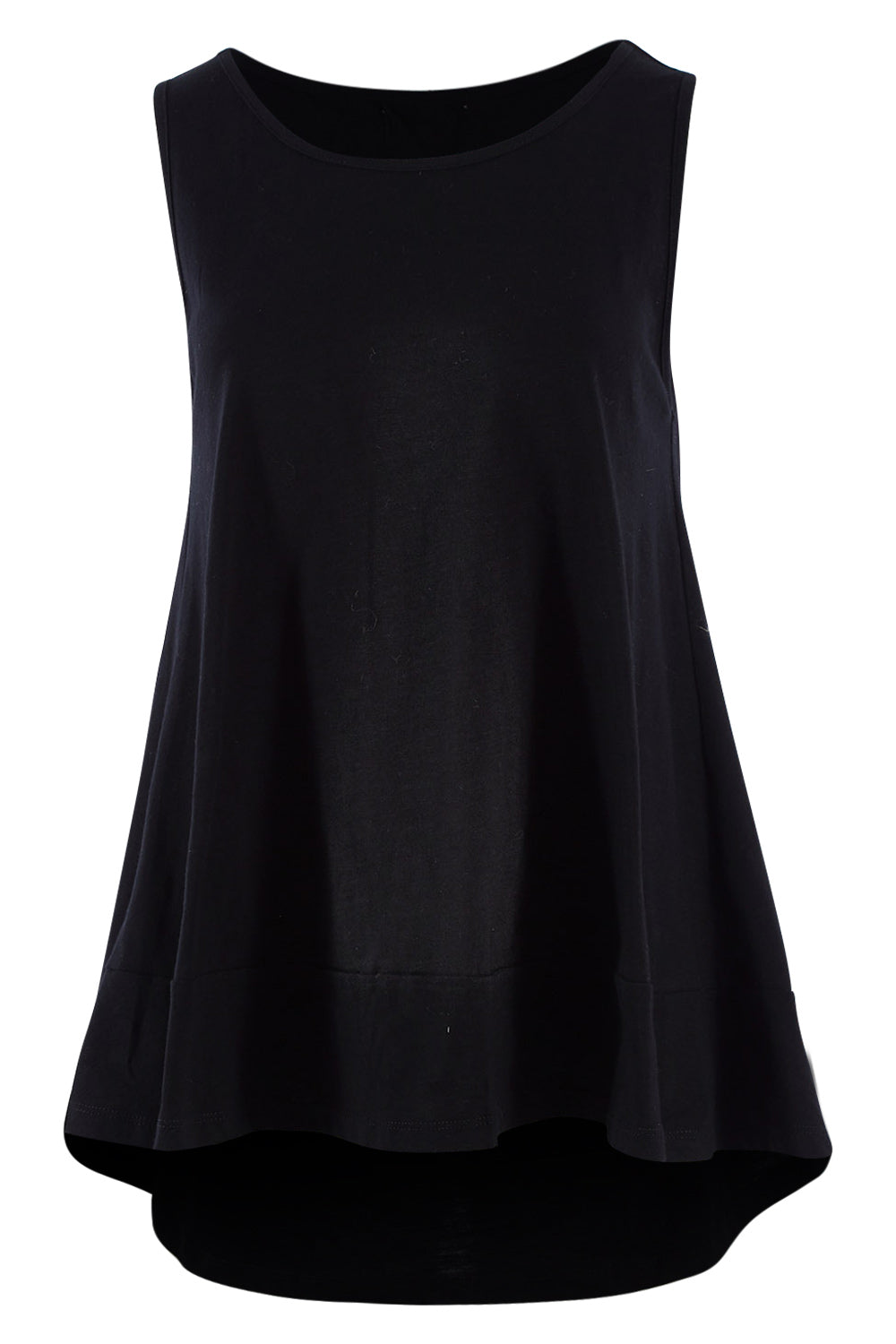 Product shot of The Swing Tank in colour Black (Black), from the front
