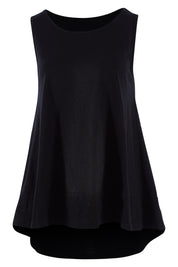 Product shot of The Swing Tank in colour Black (Black), from the front