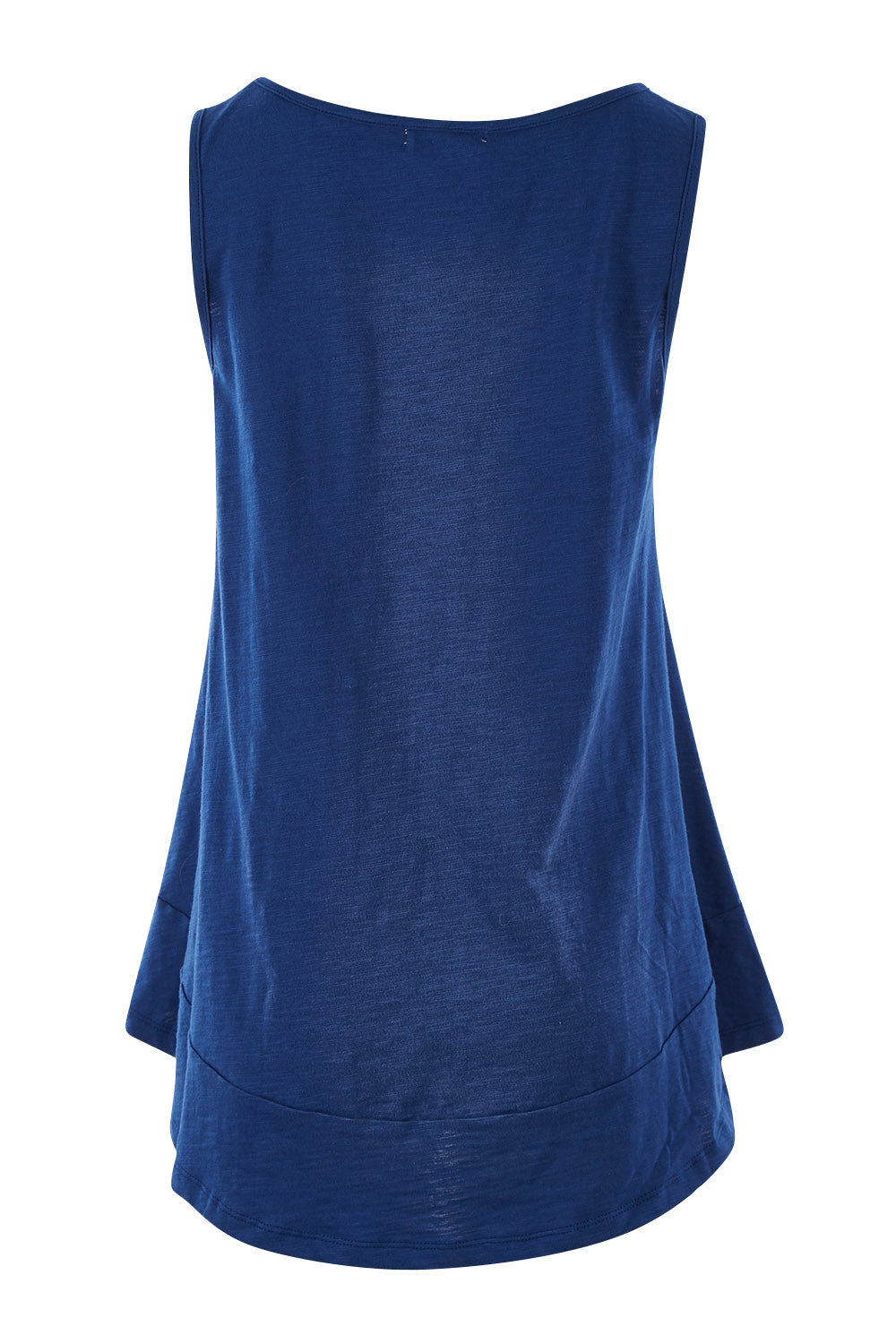 Product shot of The Swing Tank in colour Navy (Blue), from the back