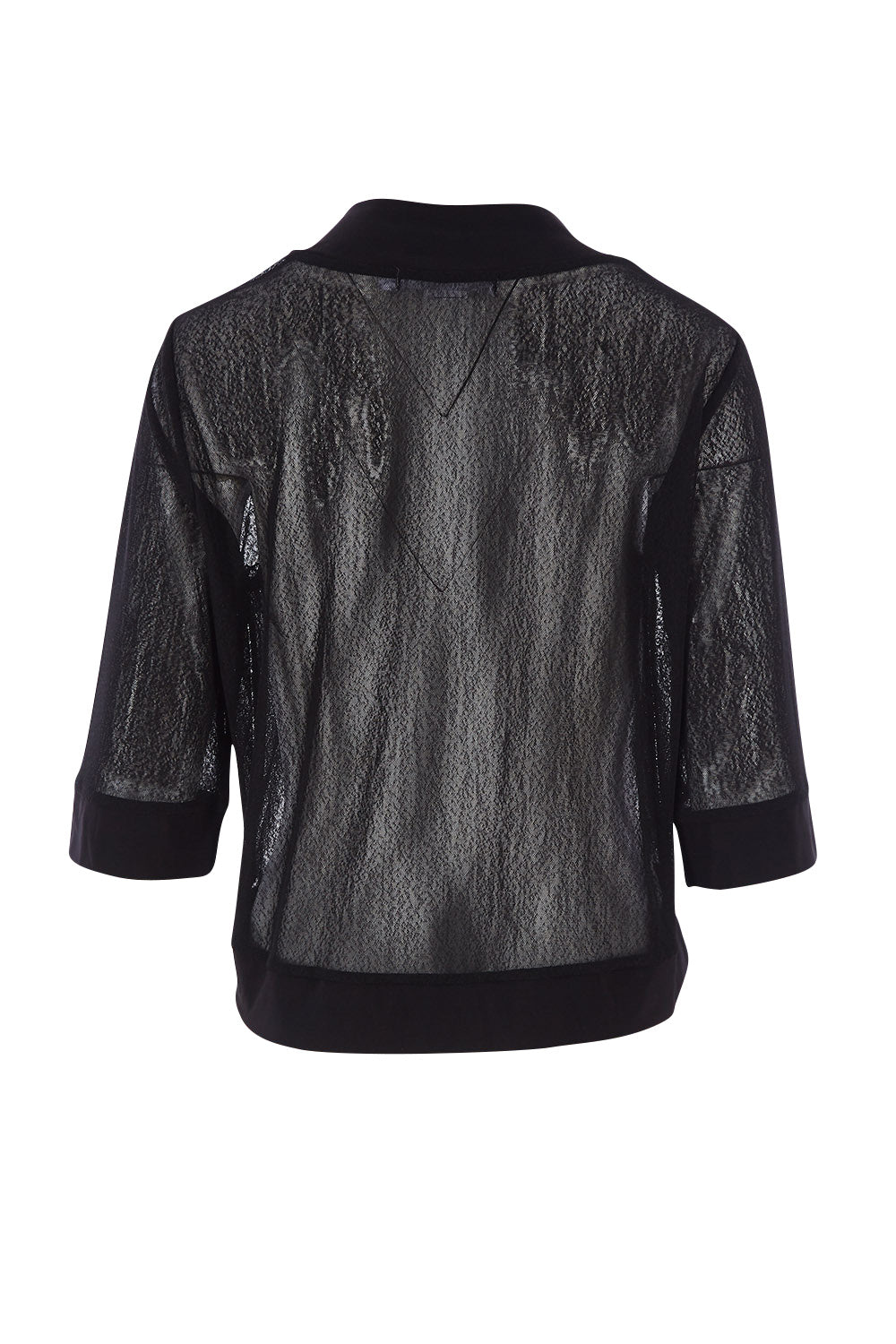 Product shot of The Summer Shrug in colour Black (Black), from the back