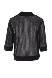 Product shot of The Summer Shrug in colour Black (Black), from the back