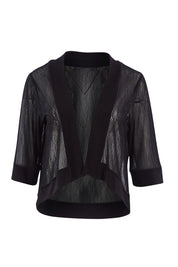 Product shot of The Summer Shrug in colour Black (Black), from the front