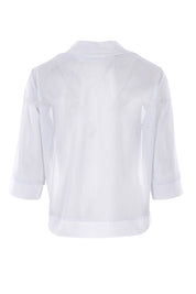 Product shot of The Summer Shrug in colour White (White), from the back