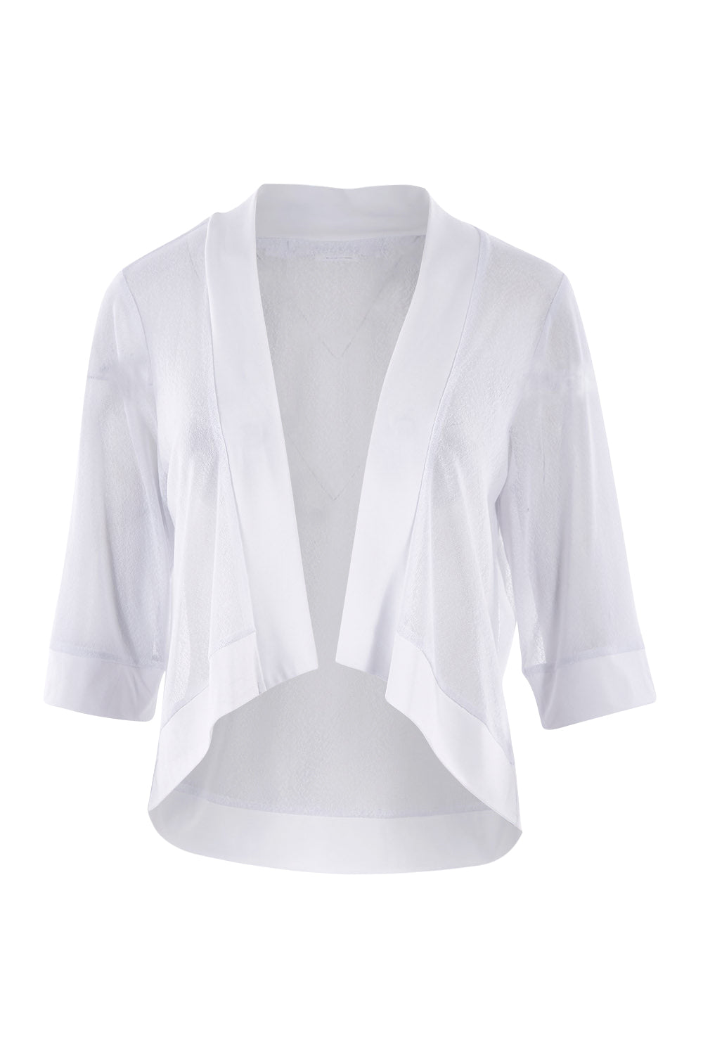 Product shot of The Summer Shrug in colour White (White), from the front
