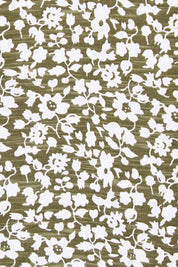 Product shot of The Feeling Spotty Tee in colour Khaki (Green), detail