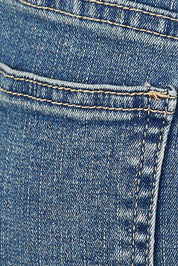 Product shot of The 5 Pocket Denim Skirt in colour Denim (Blue), detail