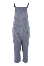 Product shot of The Comfort Overall in colour Bluemarle (Blue), from the front