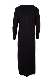 Product shot of The Comfort True Knit Dress in colour Black (Black), from the back