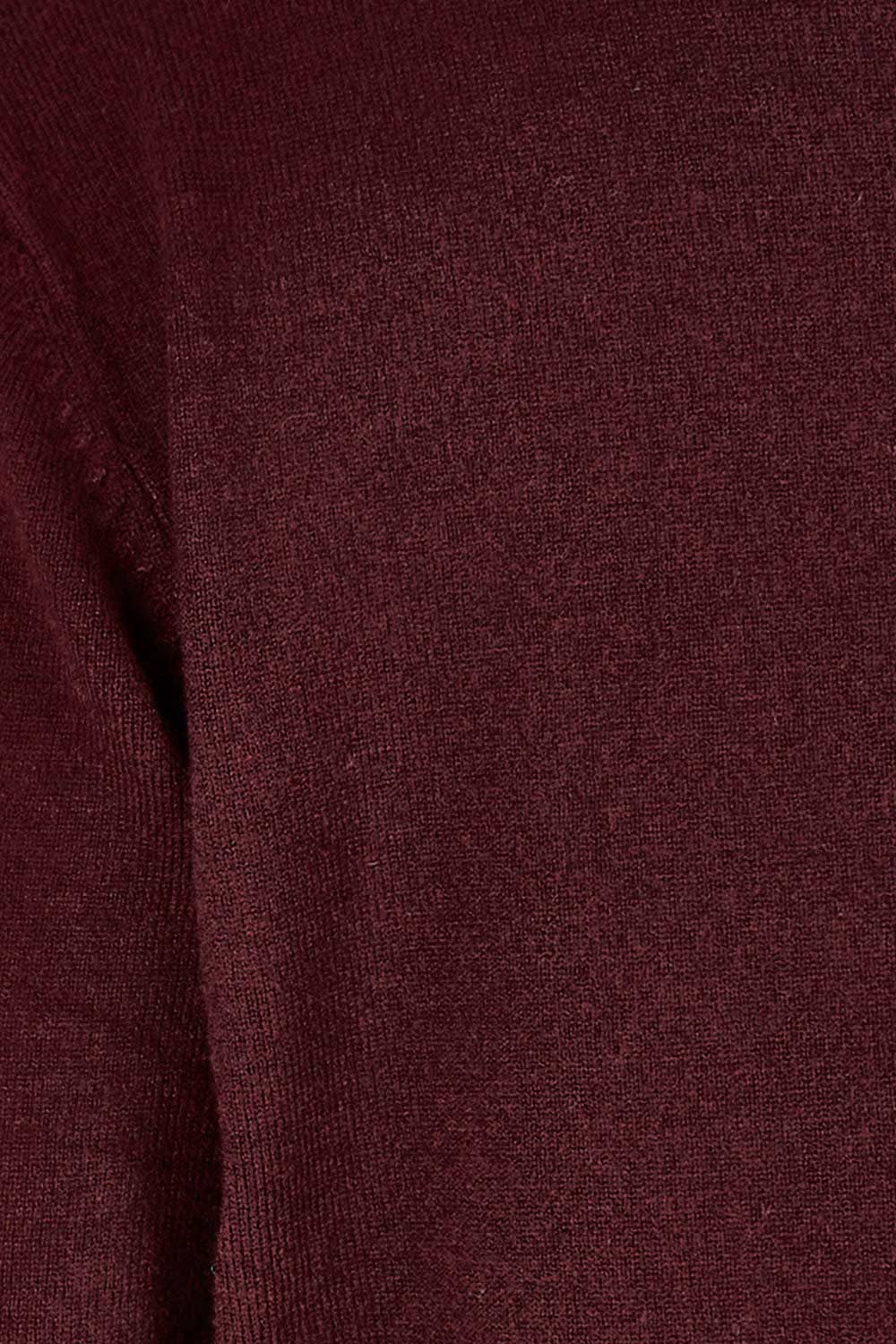 Product shot of The Comfort True Knit Dress in colour Burntplum (Purple), detail