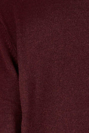 Product shot of The Comfort True Knit Dress in colour Burntplum (Purple), detail