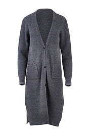 Preloved The 2 Tone Long Cardigan - Charcoal