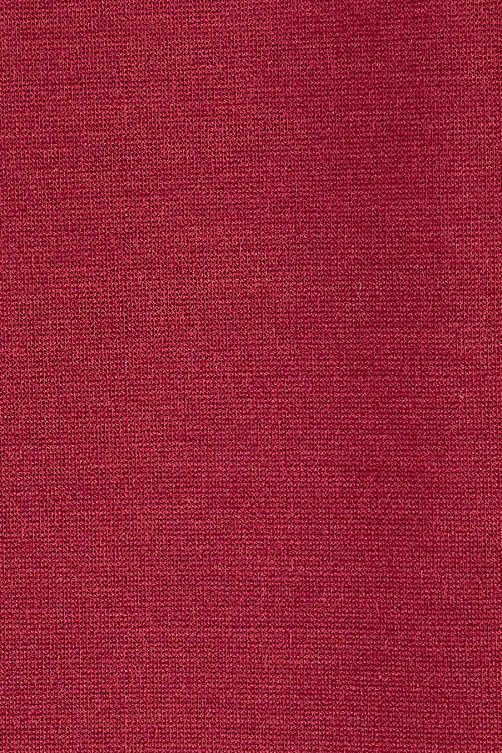 Product shot of The V Neck Essential Ponte Dress in colour Pomegranat (Red), detail