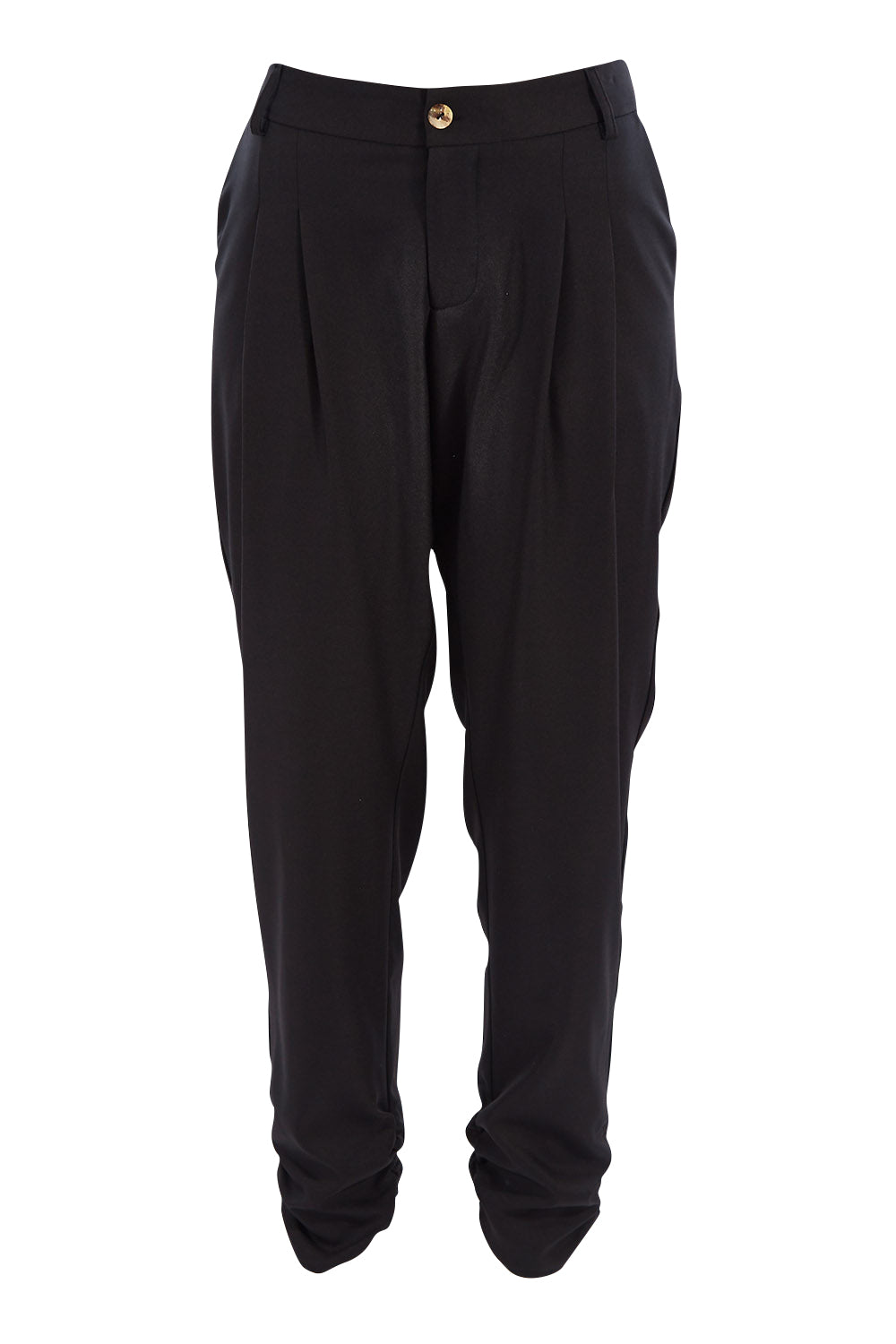Product shot of The Full Length Best Seller Pant in colour Black (Black), from the front
