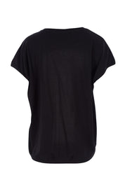 Product shot of The Shell Tee in colour Black (Black), from the back
