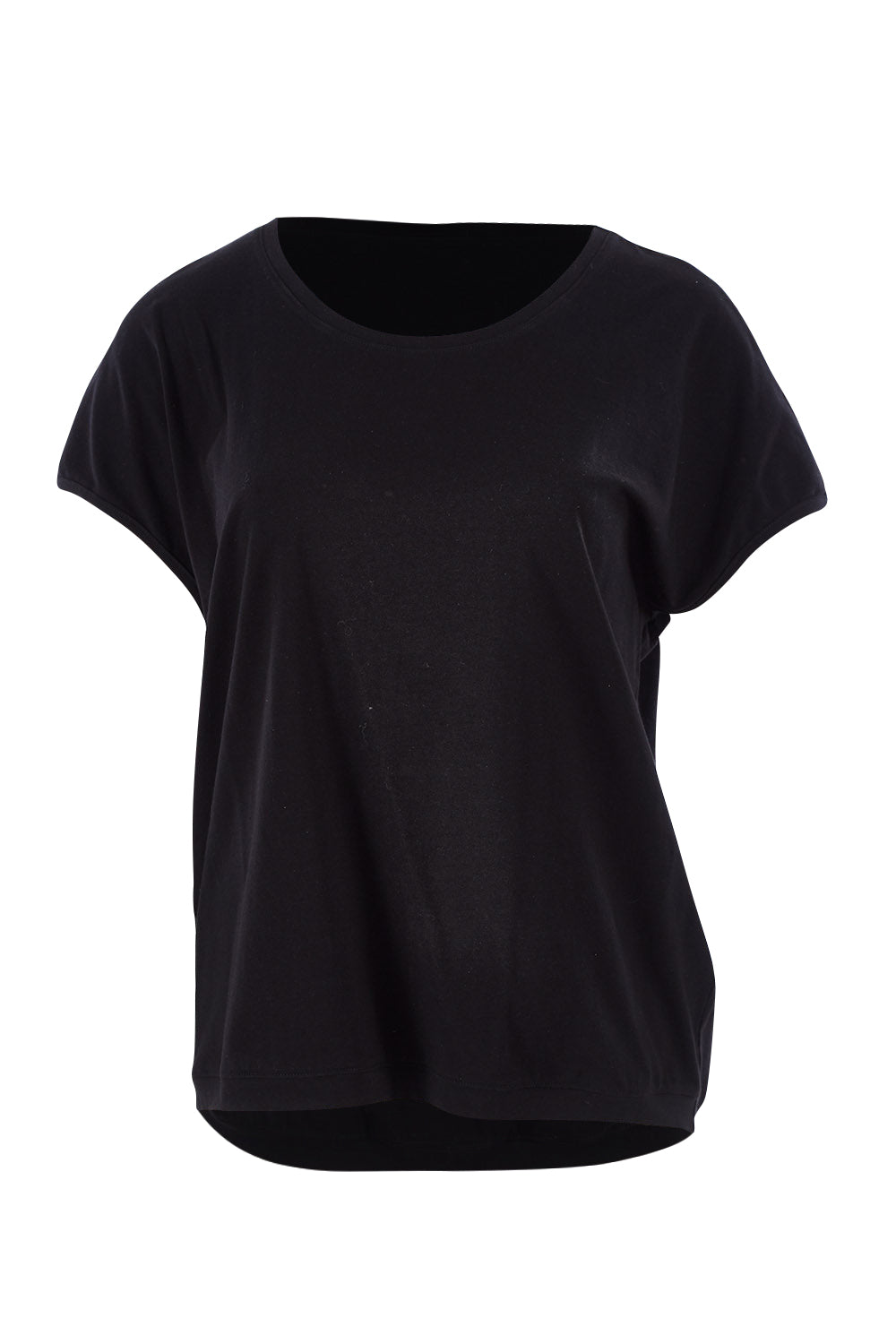 Product shot of The Shell Tee in colour Black (Black), from the front
