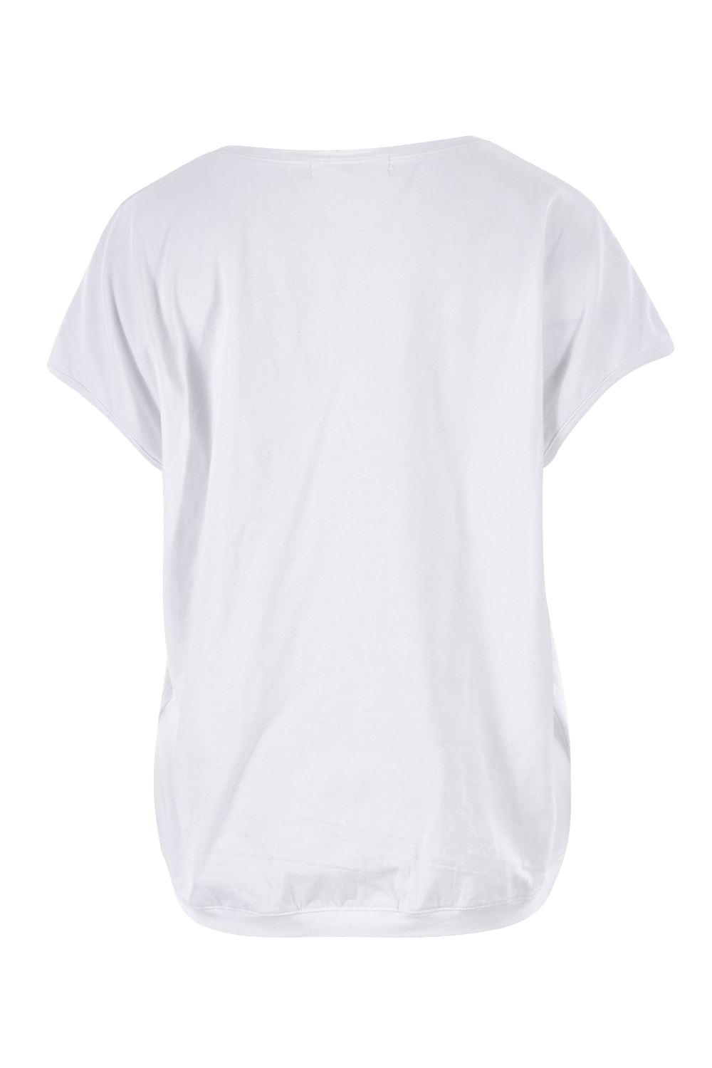 Product shot of The Shell Tee in colour White (White), from the back