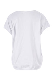 Product shot of The Shell Tee in colour White (White), from the back