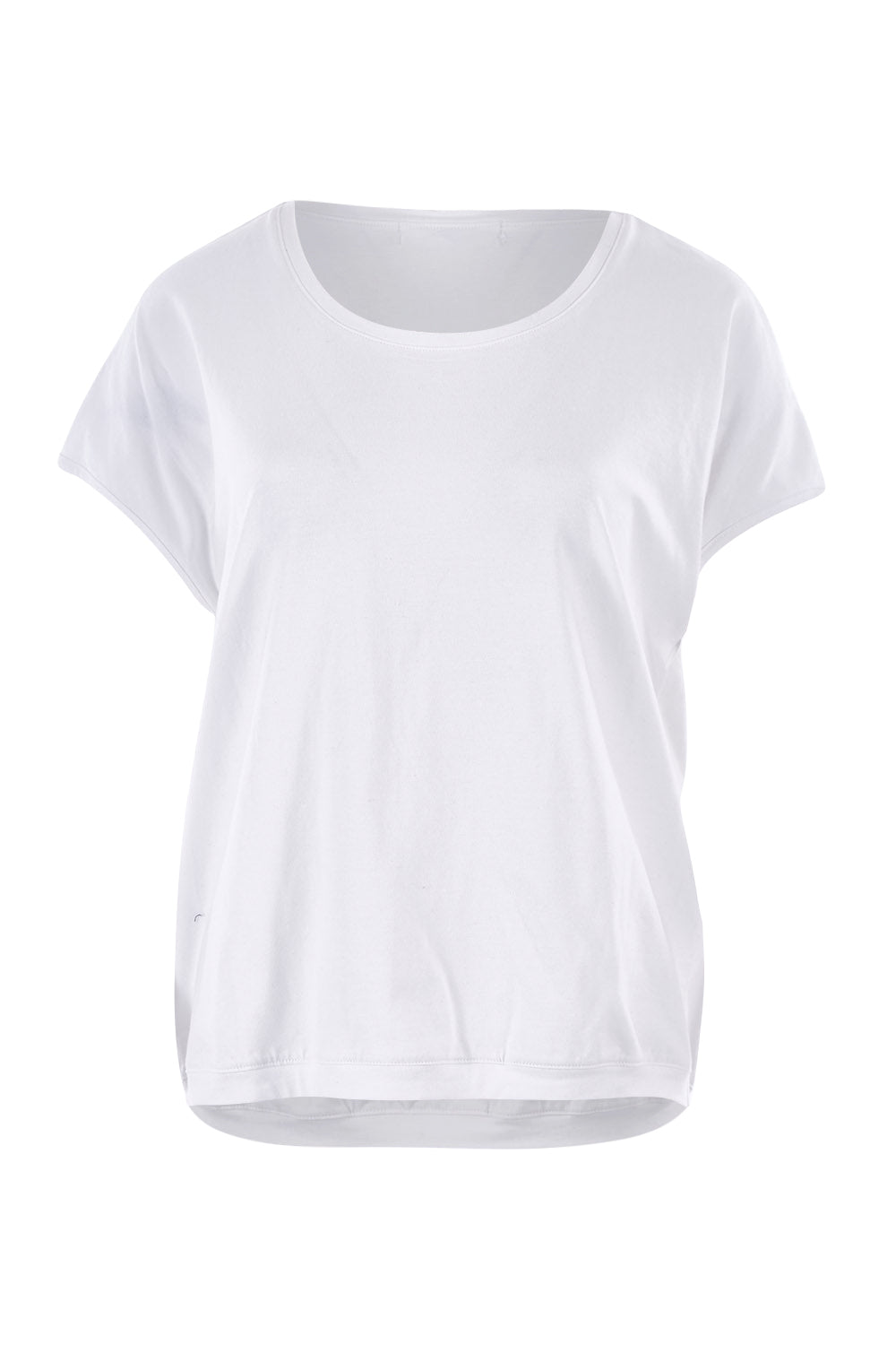 Product shot of The Shell Tee in colour White (White), from the front