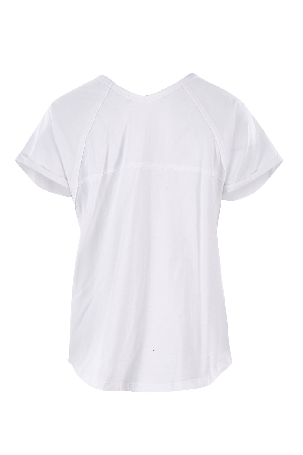 Product shot of The Slouch Tee in colour White (White), from the back