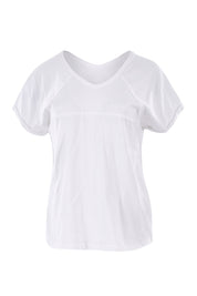 Product shot of The Slouch Tee in colour White (White), from the front