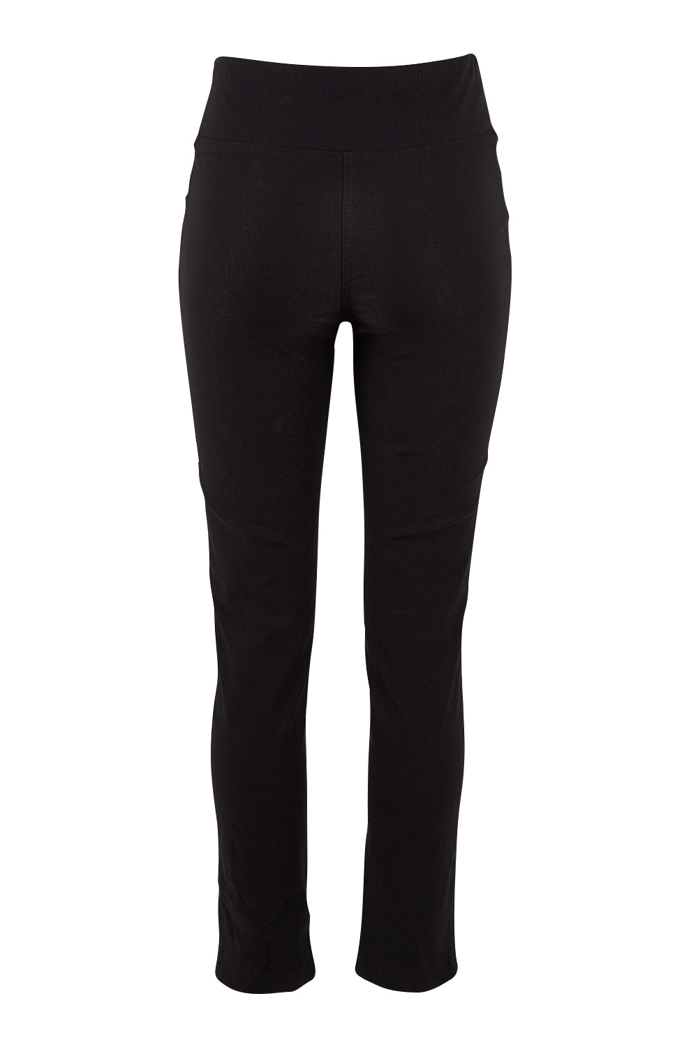 Product shot of The Brushed Bengaline Pant in colour Black (Black), from the back